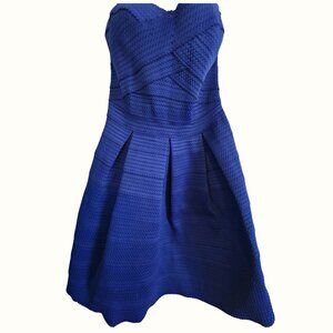 Express Sexy Strapless Blue Dress